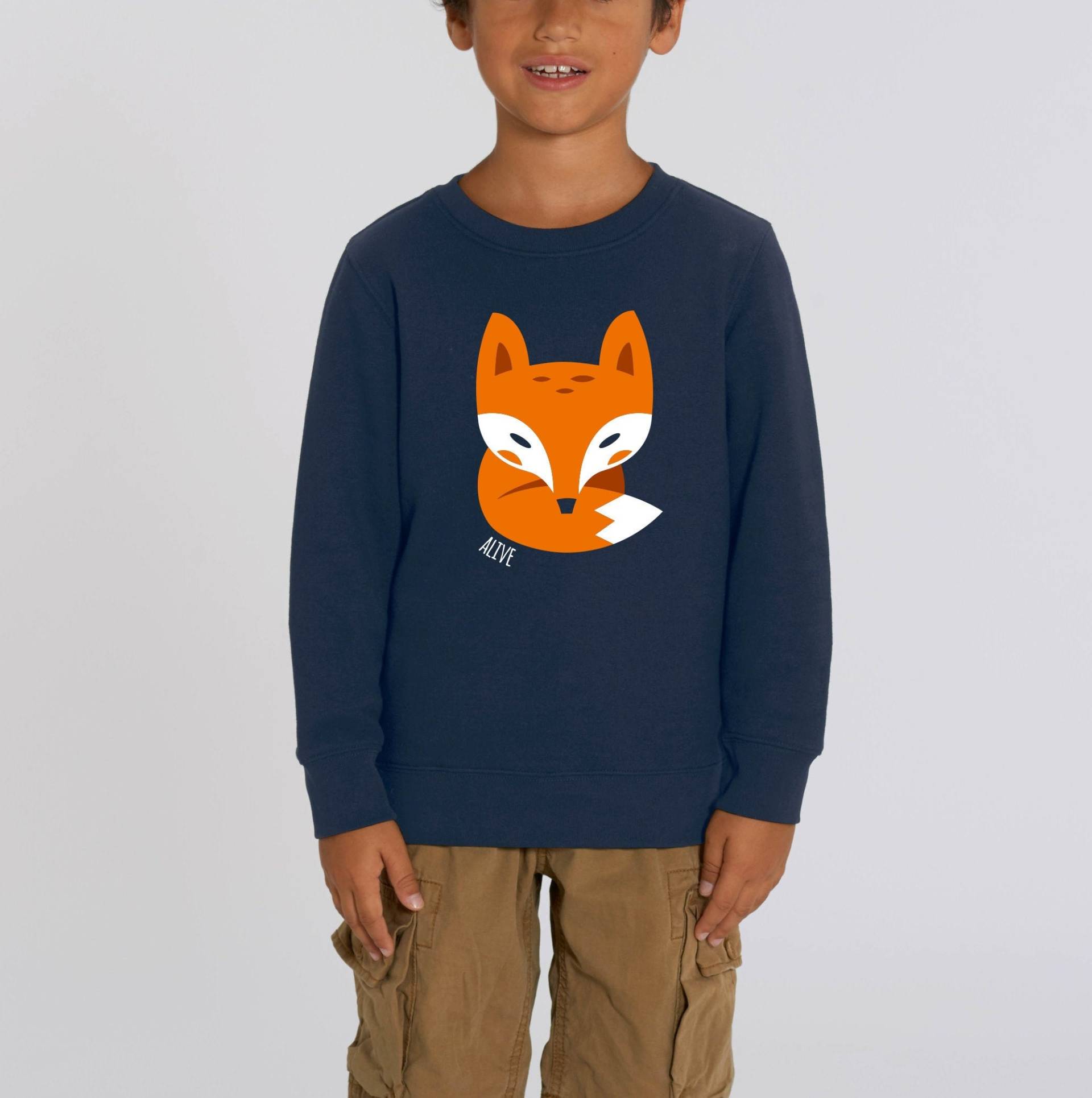 Little Fox Ii Longsleeve Sweatshirt Kids Mädchen Jungs Fuchs Fox Niedlich von AliveClothingShirts