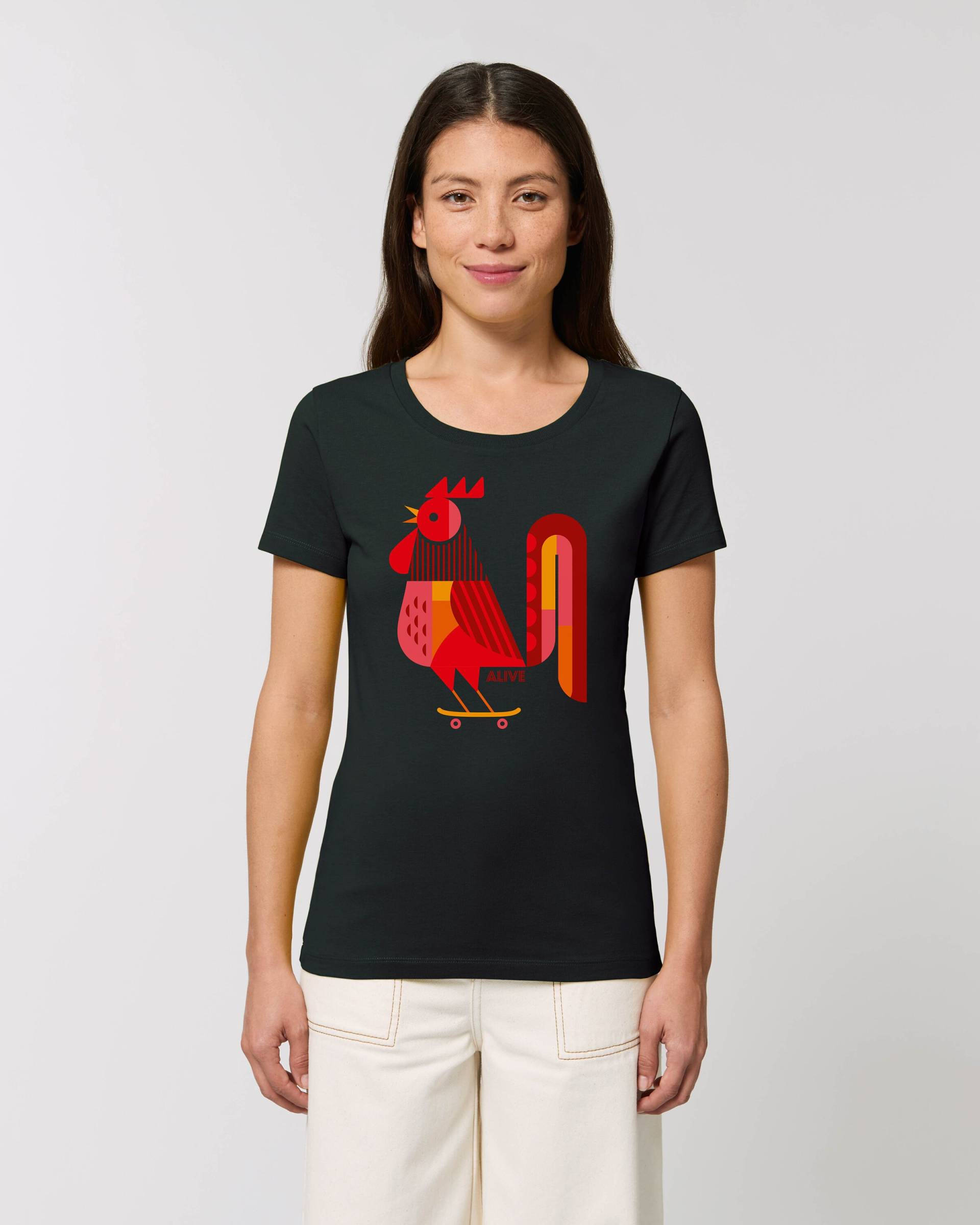 Rollin Rooster T-Shirt Girls von AliveClothingShirts