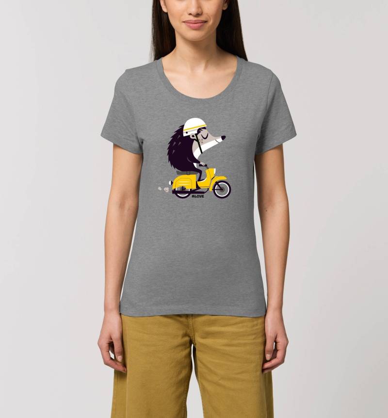 T-Shirt Frauen Igel Vespa von AliveClothingShirts