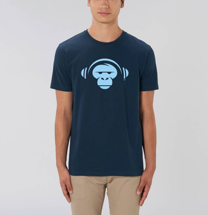 T-Shirt Mann Affe Kopfhörer Logo Männer von AliveClothingShirts