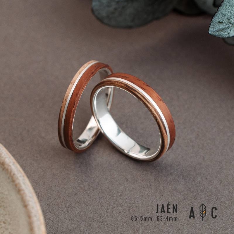 Passende Partnerringe - Olivenholzringe, Inspiriert Von Der Natur, Rustikal Und Zeitlos von AlixCrafts