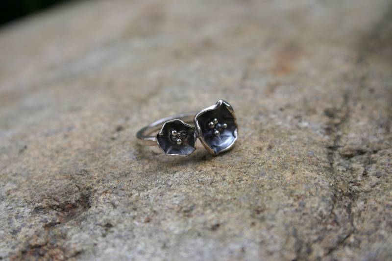 sterling Silber Blumen Ring sterling Silber Blumen Ring von AlixTalorDesign