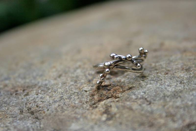 sterling Silber Knospenranke Ring von AlixTalorDesign