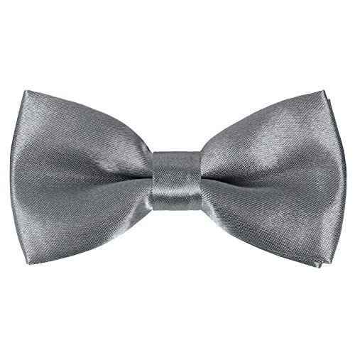 Alizeal Vorgebundene Jungenfliege Fancy Plain Verstellbare Fliegen, Grau von Alizeal