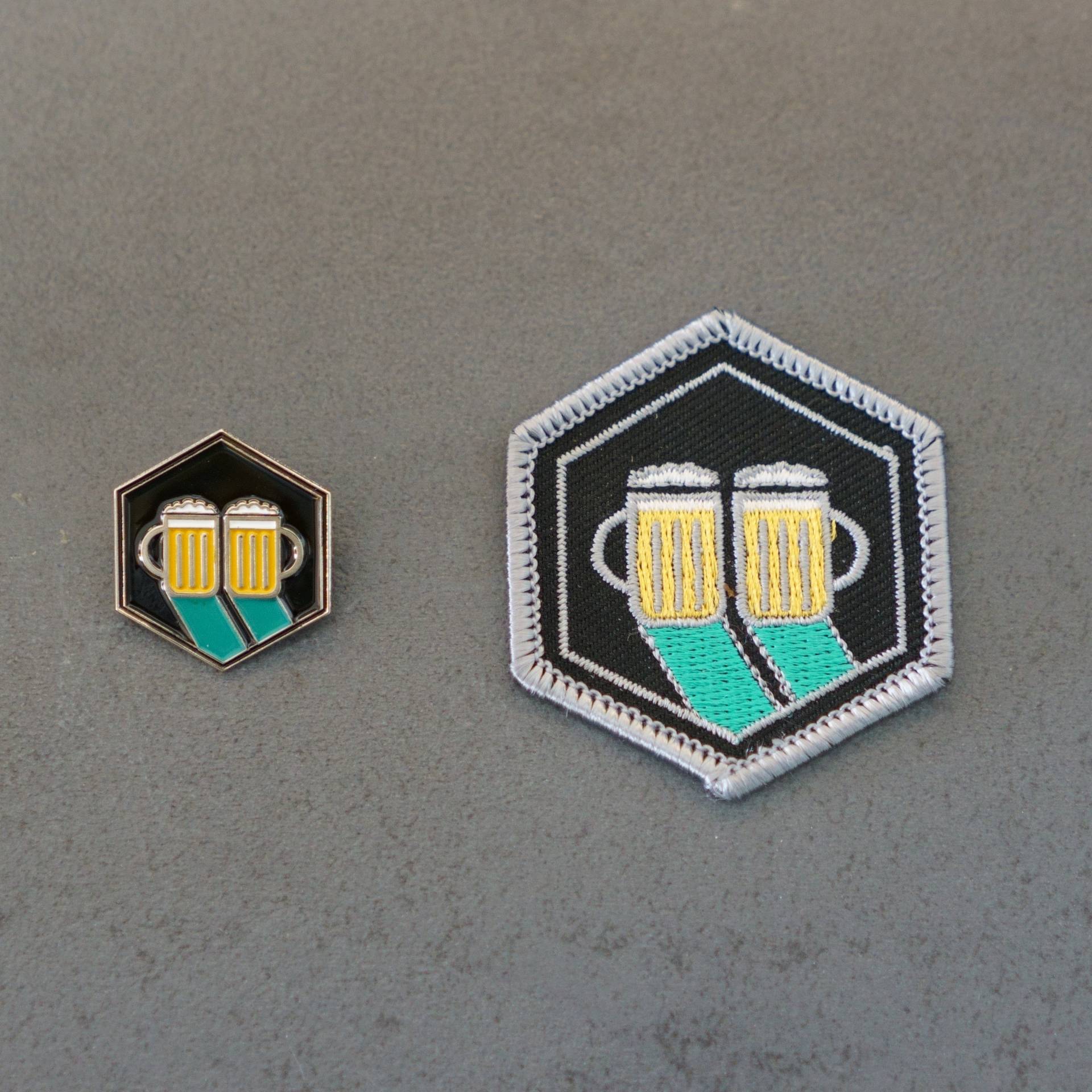 Beergress Meetup Ingress Pin & Patch von AlkaliaSwag