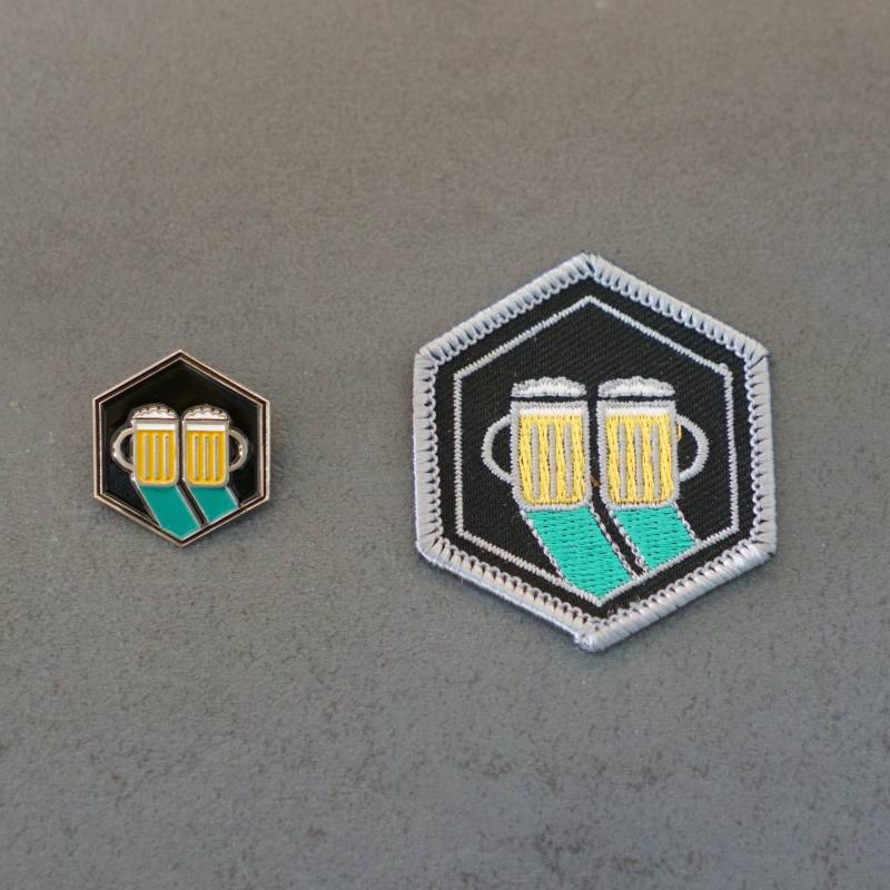 Beergress Meetup Ingress Pin & Patch von AlkaliaSwag