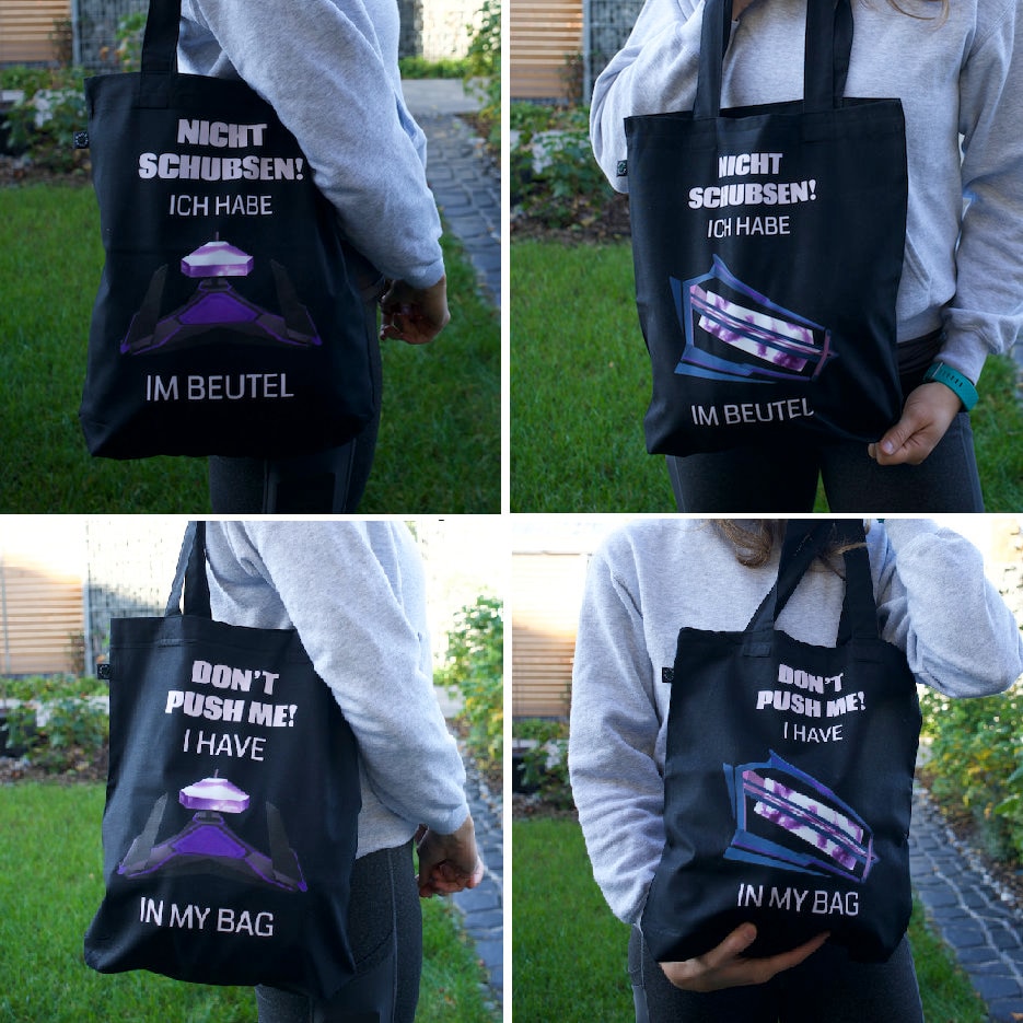 stoffbeutel "Nicht Schubsen" | "Don't Push Me" Ingress Tragetasche Mit Xmp Burster Und Ultrastrikes von AlkaliaSwag