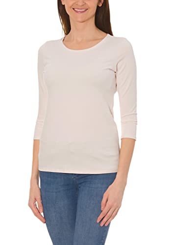 Alkato Damen Shirt 3/4 Arm mit Rundhals, Farbe: Hellbeige, Größe: M von Alkato