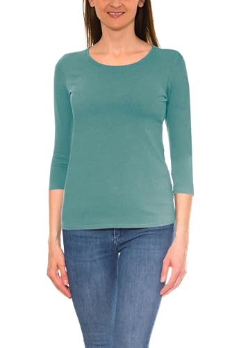 Alkato Damen Shirt 3/4 Arm mit Rundhals, Farbe: Salbeigrün Uni, Größe: XXL Alkato Damen Shirt 3/4 Arm mit Rundhals, Farbe: Salbeigrün Uni, Größe: XXL von Alkato