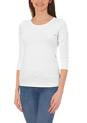 Alkato Damen Shirt 3/4 Arm mit Rundhals, Farbe: Weiß, Größe: XXL Alkato Damen Shirt 3/4 Arm mit Rundhals, Farbe: Weiß, Größe: XXL von Alkato