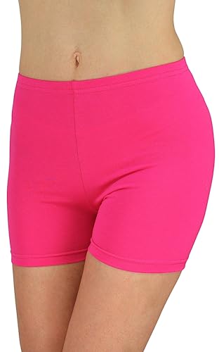 Alkato Damen Sport Shorts mit Hohem Bund Hotpants Radlerhose, Farbe: Klassisch/Amarant, Größe: 42 von Alkato
