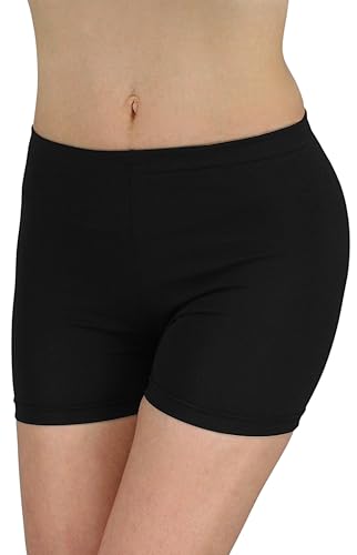 Alkato Damen Sport Shorts mit Hohem Bund Hotpants Radlerhose, Farbe: Klassisch/Schwarz, Größe: 40 von Alkato