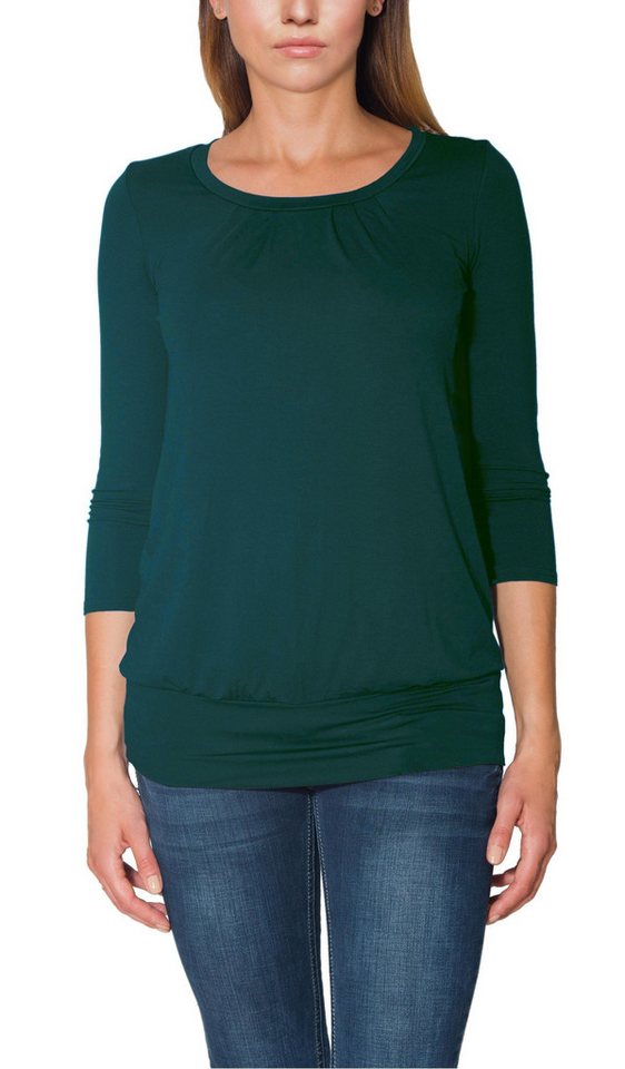 Alkato Longshirt Alkato Damen Viskose Shirt 3/4 Arm Longshirt Top von Alkato
