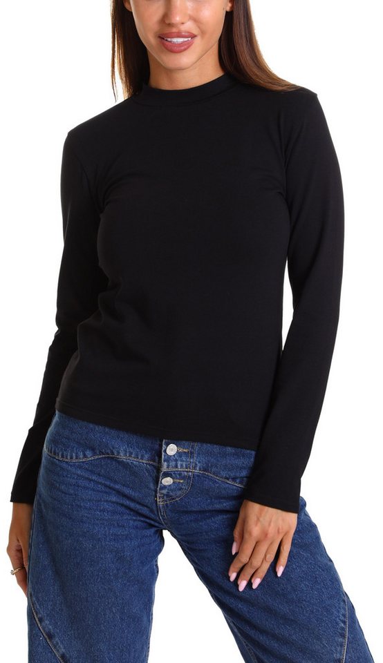 Alkato Rollkragenshirt Alkato Damen Langarm Shirt mit Stehkragen Alkato Rollkragenshirt Alkato Damen Langarm Shirt mit Stehkragen von Alkato