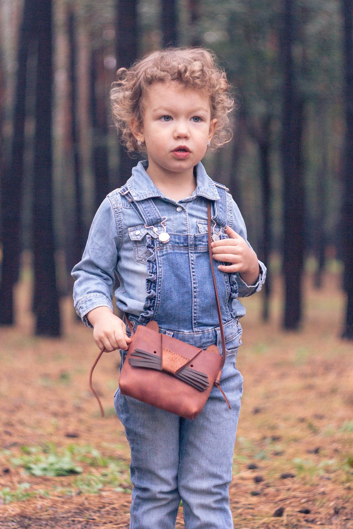 Katzentasche Kleinkind Leder Umhängetasche Kleines Mädchen Geschenk von AlkevichLeather