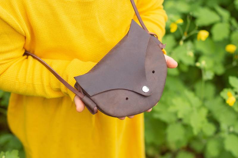 Kleines Mädchen Geldbörse Kleinkind Ledertasche Fuchs von AlkevichLeather