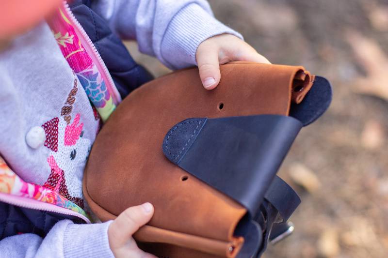 Teddybär-Rucksack Aus Leder, Mini-Kinderrucksack | 20x15x4, 8 cm von AlkevichLeather