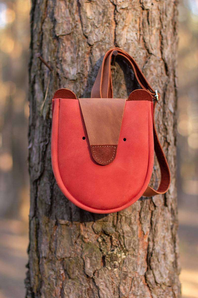 Echtes Leder Teddybär Rucksack, Kinder Rucksack von AlkevichLeather