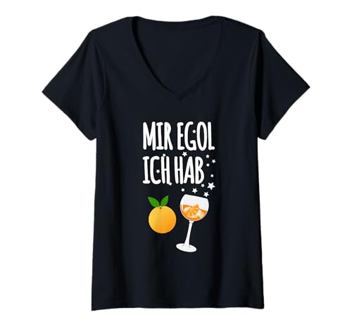 Damen Mir Egol Ich Hab EIN Drink T-Shirt mit V-Ausschnitt von Alkohol Party Cocktail Geschenke
