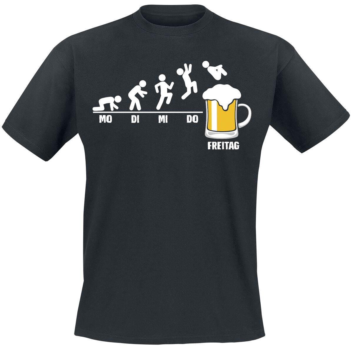 Alkohol & Party Bier Freitag T-Shirt schwarz in L von Alkohol & Party