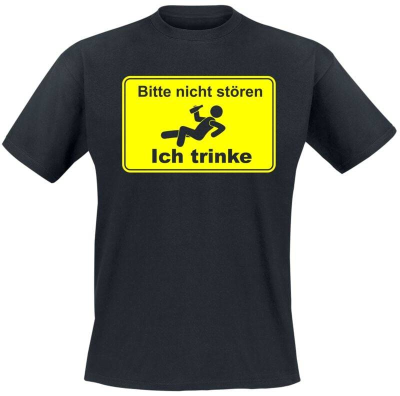 Alkohol & Party Bitte nicht stören - Ich trinke T-Shirt schwarz in L von Alkohol & Party