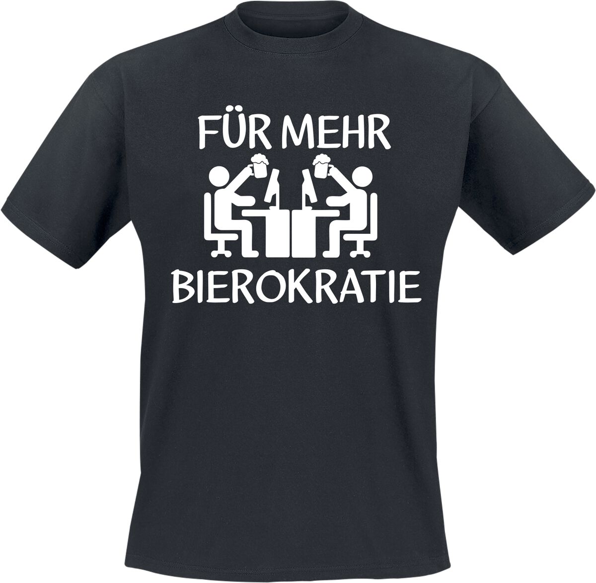 Alkohol & Party Für mehr Bierokratie T-Shirt schwarz in M von Alkohol & Party