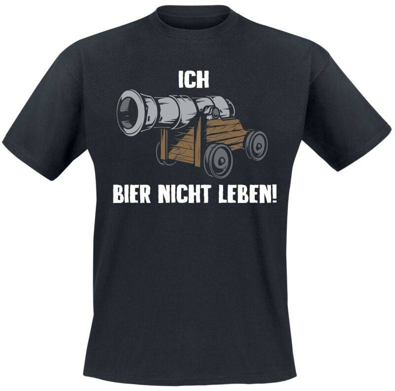 Alkohol & Party Ich Kanone Bier nicht leben! T-Shirt schwarz in M von Alkohol & Party