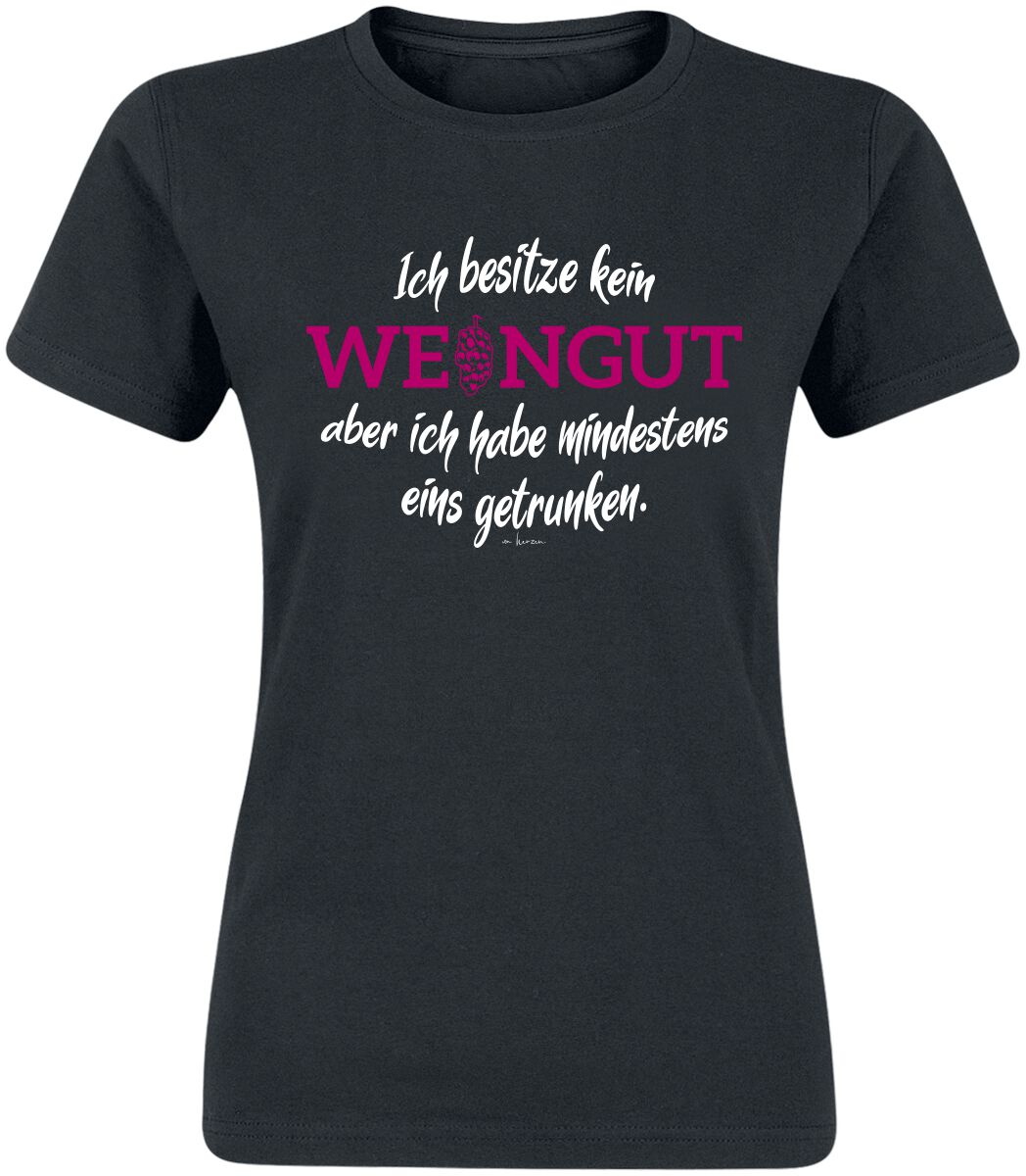 Alkohol & Party Ich besitze kein Weingut T-Shirt schwarz in XL von Alkohol & Party