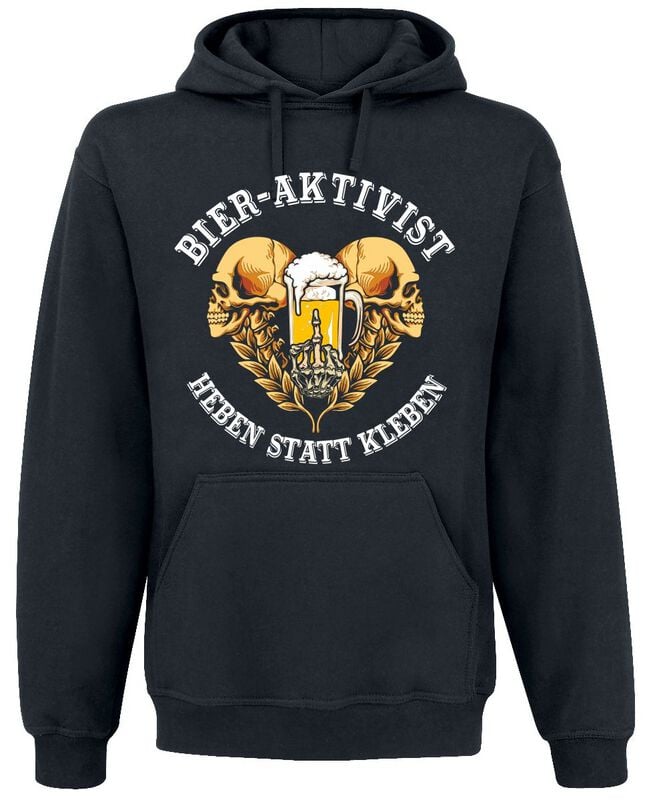 Alkohol & Party Kapuzenpullover - Bier-Aktivist - Heben statt kleben - M bis XXL - für Männer - Größe XL - schwarz von Alkohol & Party