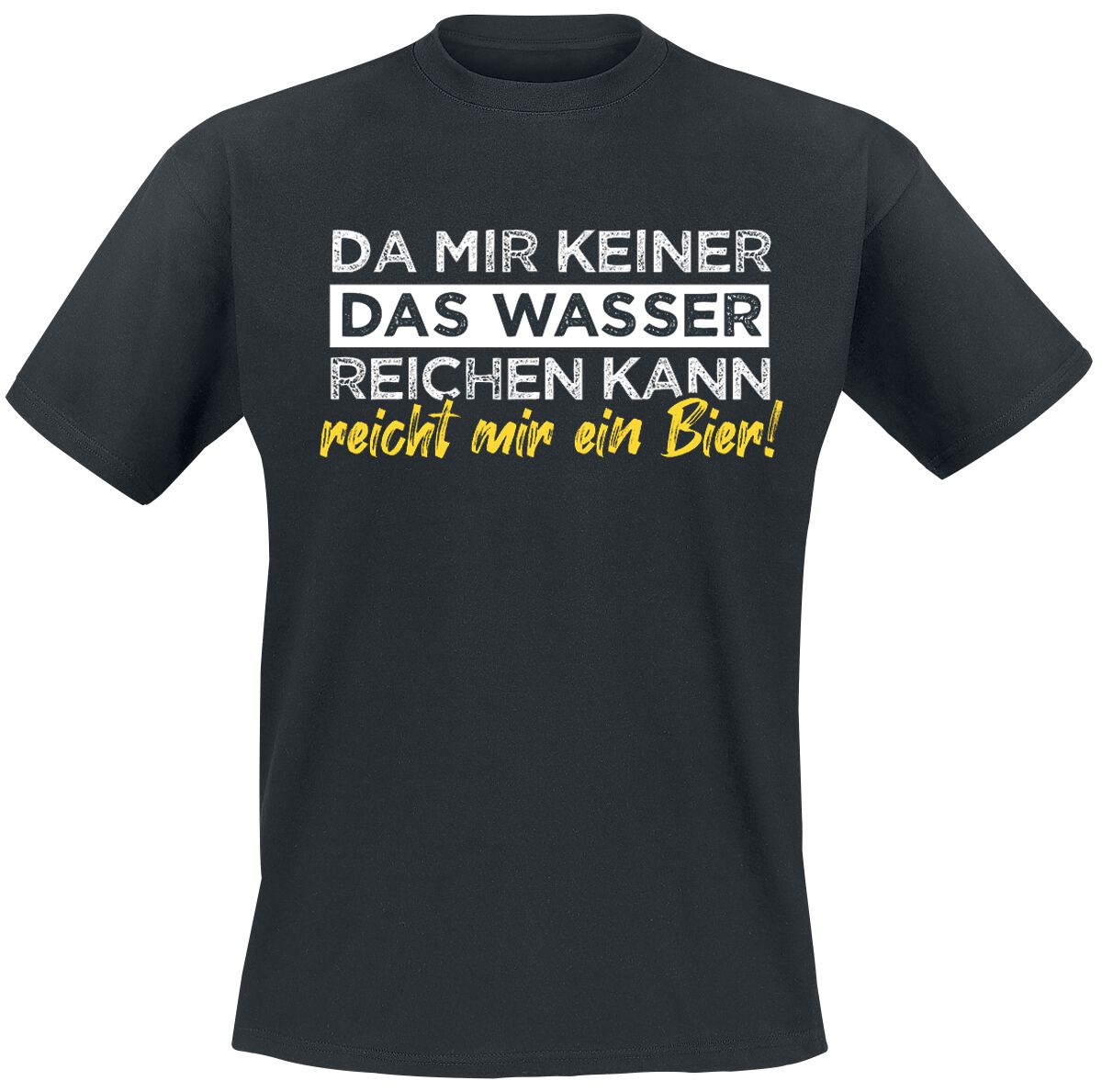 Alkohol & Party Mir kann keiner das Wasser reichen... T-Shirt schwarz in M von Alkohol & Party