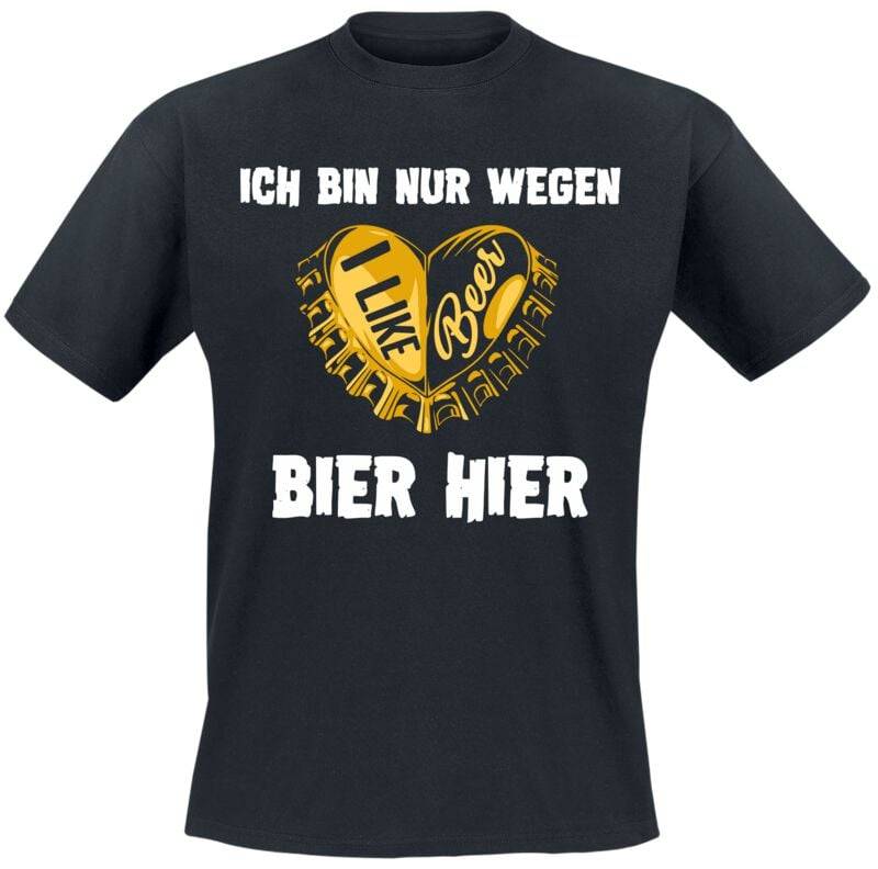Alkohol & Party Nur wegen Bier T-Shirt schwarz in L von Alkohol & Party