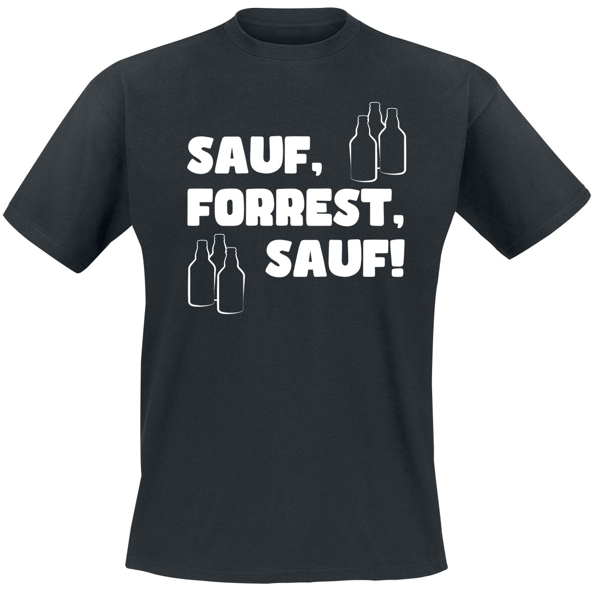 Alkohol & Party Sauf, Forrest, Sauf! T-Shirt schwarz in L von Alkohol & Party