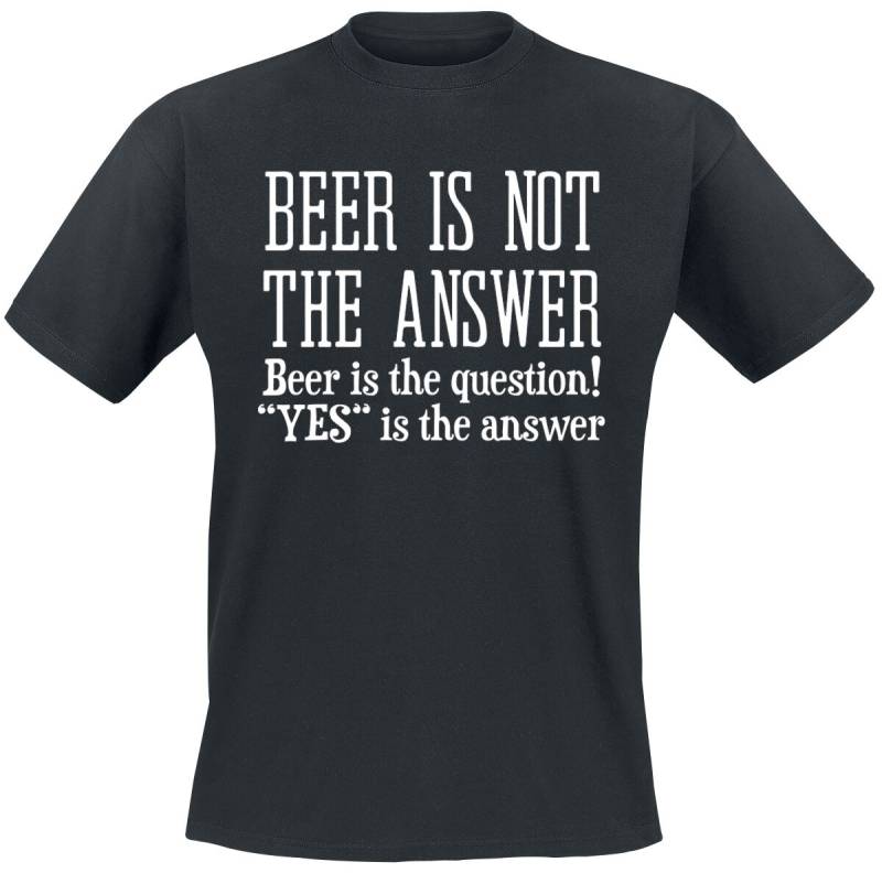 Alkohol & Party T-Shirt - Beer Is The Question! - M bis 3XL - für Männer - Größe XL - schwarz von Alkohol & Party