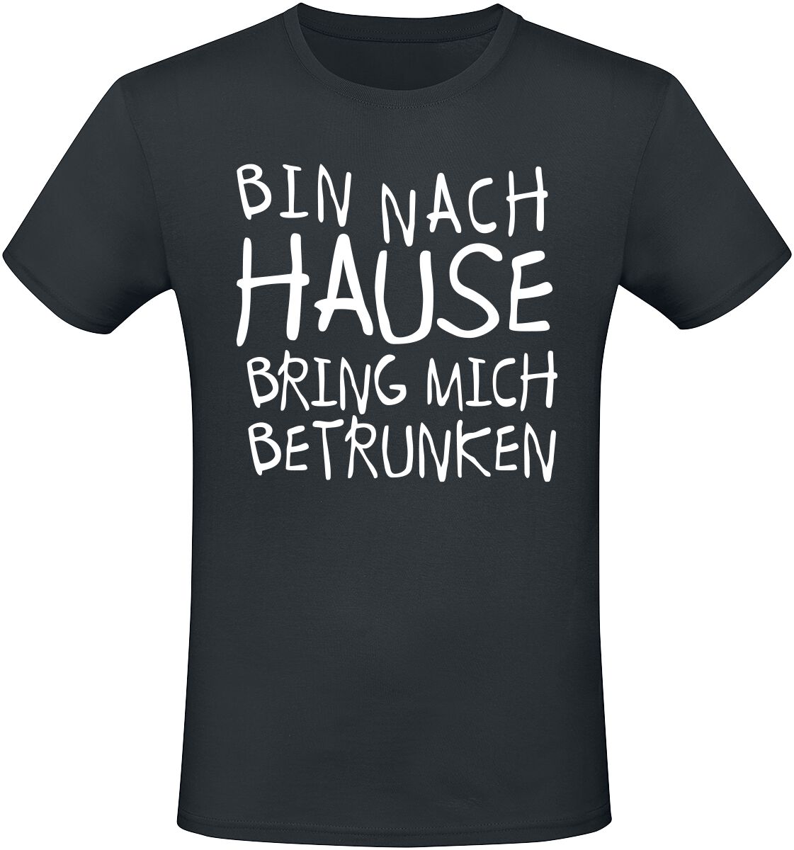 Alkohol & Party T-Shirt - Bin nach Hause - Bring mich betrunken - M bis 5XL - für Männer - Größe L - schwarz von Alkohol & Party