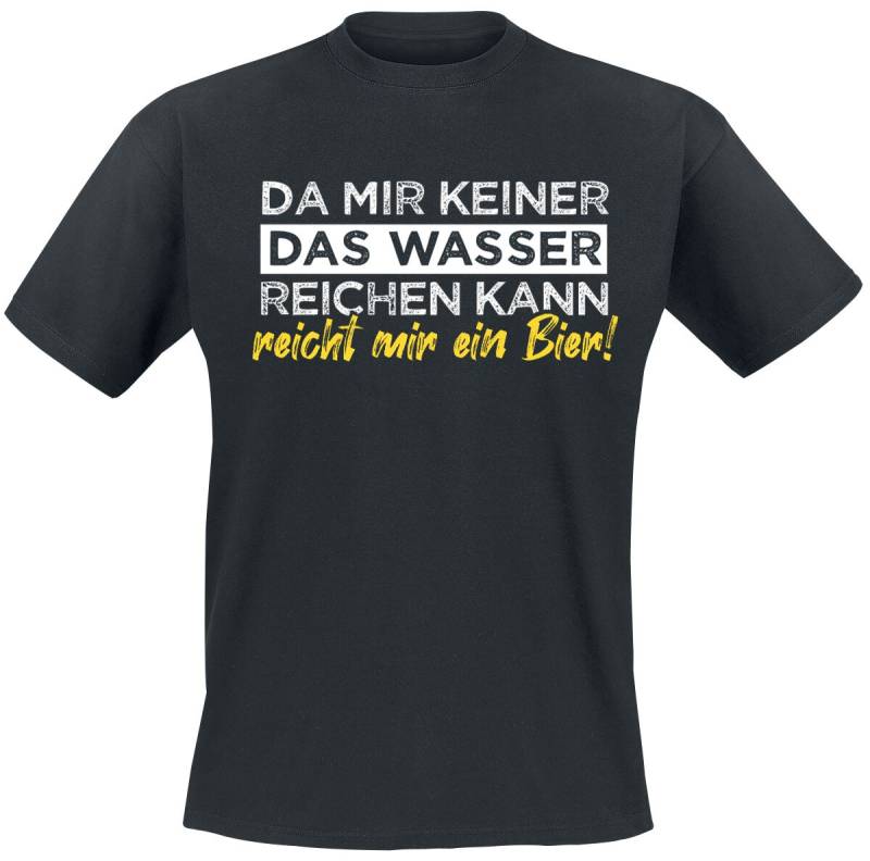 Alkohol & Party T-Shirt - Mir kann keiner das Wasser reichen... - M bis 4XL - für Männer - Größe L - schwarz von Alkohol & Party