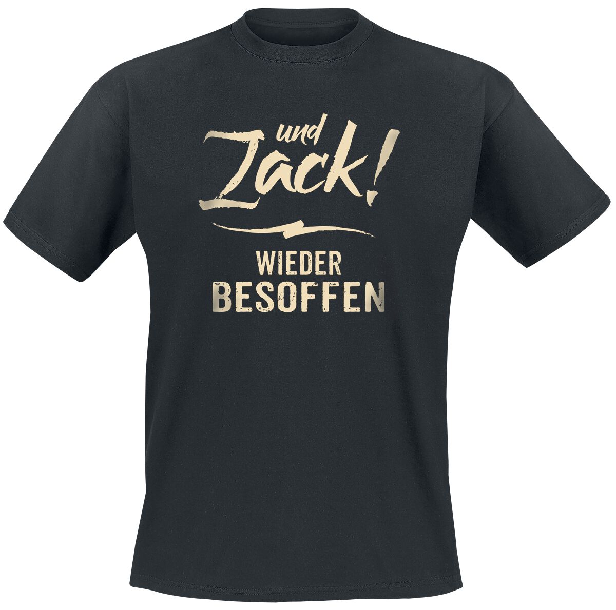 Alkohol & Party T-Shirt - Und Zack - wieder besoffen - M bis XXL - für Männer - Größe L - schwarz von Alkohol & Party