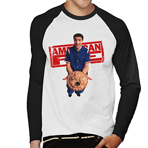 All+Every American Pie Jim Holding Eaten Pie Men's Baseball Long Sleeved T-Shirt von All+Every