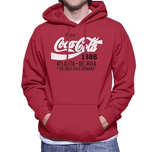 All+Every Coca Cola Black and White Classic Logo Men's Hooded Sweatshirt von All+Every
