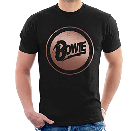 All+Every David Bowie Rose Gold Badge Men's T-Shirt von All+Every