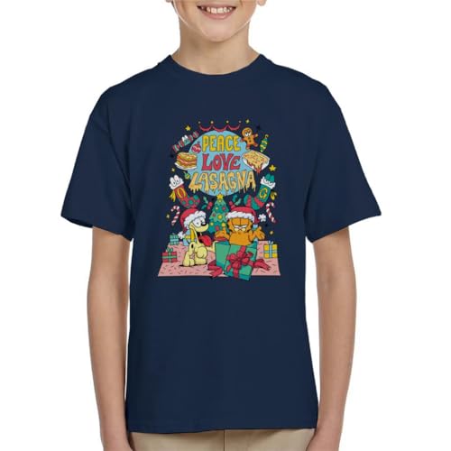 All+Every Garfield Christmas Peace Love Lasagna Kid's T-Shirt von All+Every