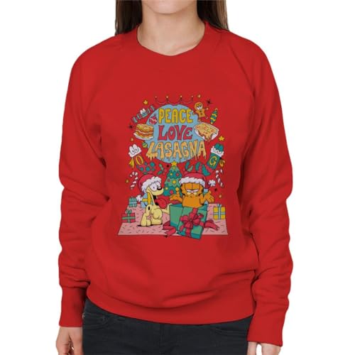 All+Every Garfield Christmas Peace Love Lasagna Women's Sweatshirt von All+Every