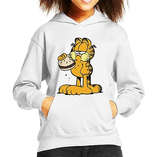 All+Every Garfield Eating Burger Kid's Hooded Sweatshirt von All+Every