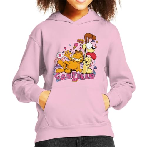 All+Every Garfield and Odie Retro 90s Snack Art Kid's Hooded Sweatshirt von All+Every