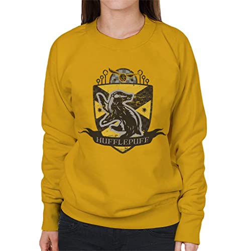 All+Every Harry Potter Hufflepuff Quidditch Distressed Shield Women's Sweatshirt von All+Every
