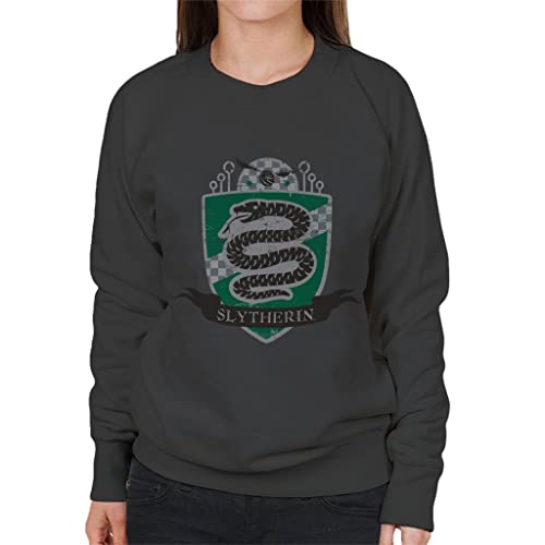 All+Every Harry Potter Slytherin Quidditch Distressed Shield Women's Sweatshirt von All+Every