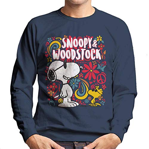 All+Every Peanuts 70s Floral Snoopy and Woodstock Men's Sweatshirt von All+Every