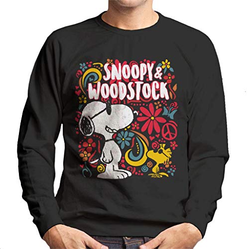 All+Every Peanuts 70s Floral Snoopy and Woodstock Men's Sweatshirt von All+Every