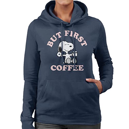 All+Every Peanuts But First Coffee Snoopy Women's Hooded Sweatshirt von All+Every