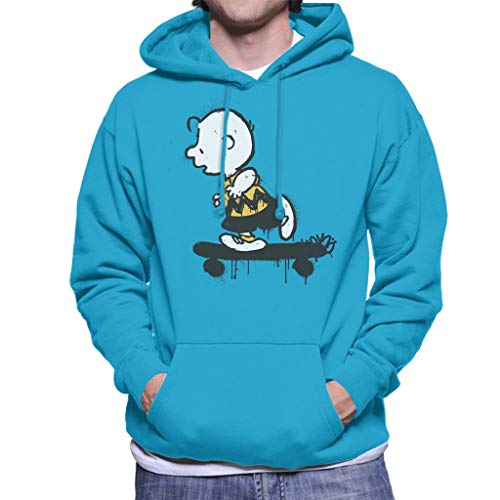 All+Every Peanuts Charlie Brown Skateboard Graffiti Men's Hooded Sweatshirt von All+Every