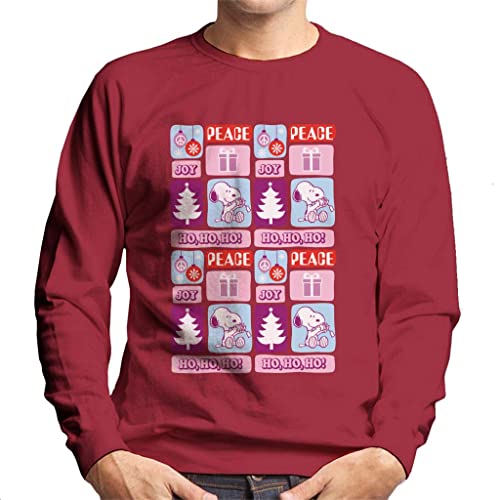 All+Every Peanuts Christmas Snoopy Peace Joy Ho Ho Ho Men's Sweatshirt von All+Every